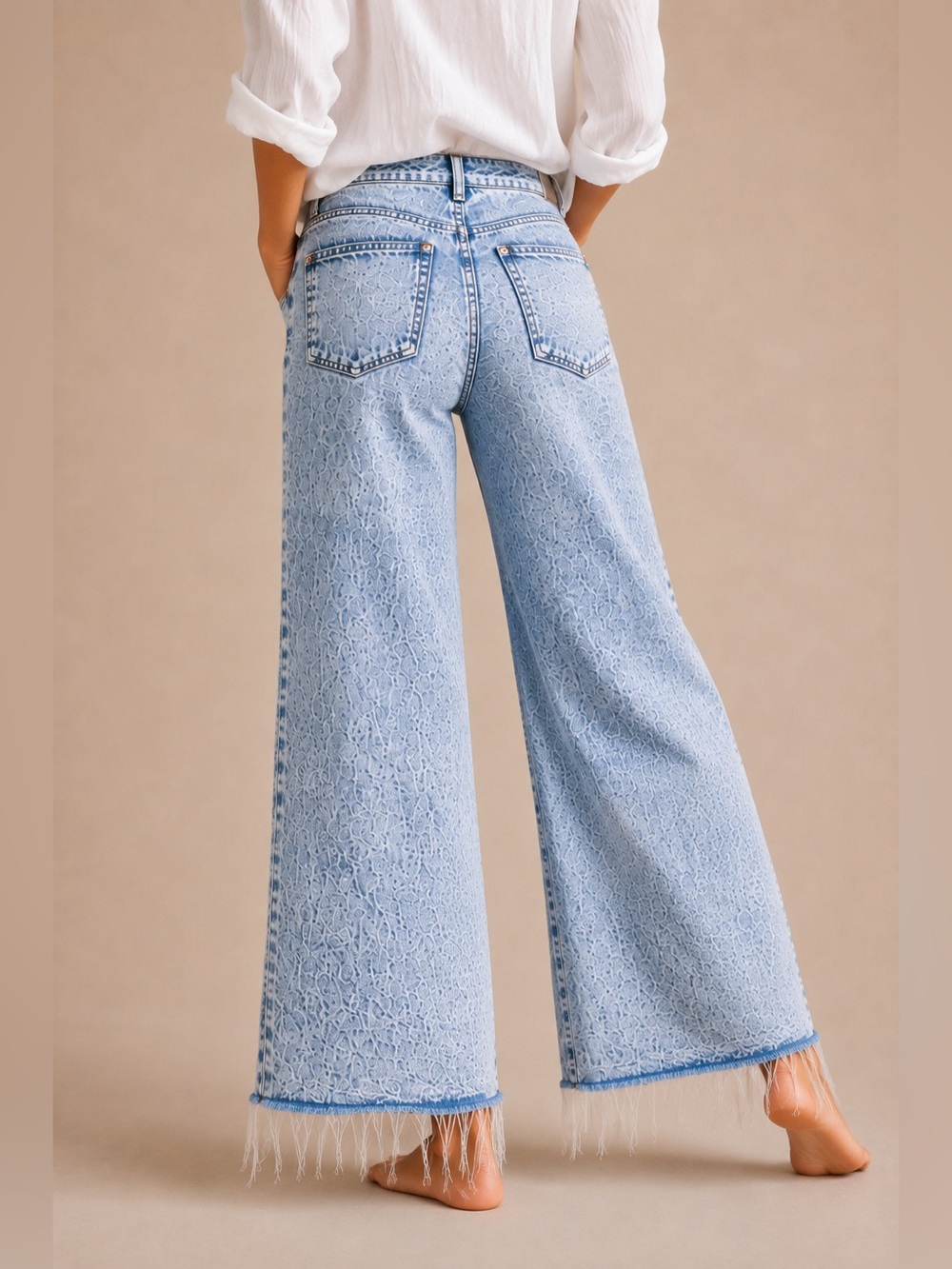 Veronica Beard Carly Kick Flare High Rise Jeans Acid Wash Pebble Stone Size 30 - Picture 3 of 9
